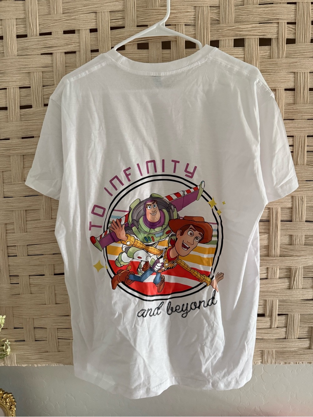 White Graphic Crewneck T-Shirt with Toy Adventure Print - Picture 2 of 2